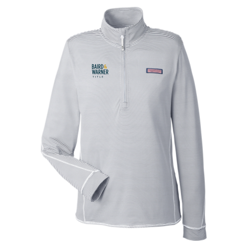 BairdWarnerTitleServices - vineyard vines Ladies' Microstripe Sankaty Half-Zip Pullover v2