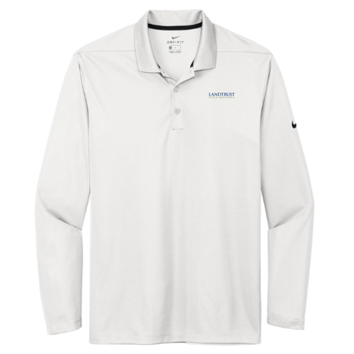 Landtrust - Nike Dri-FIT Micro Pique 2.0 Long Sleeve Polo White