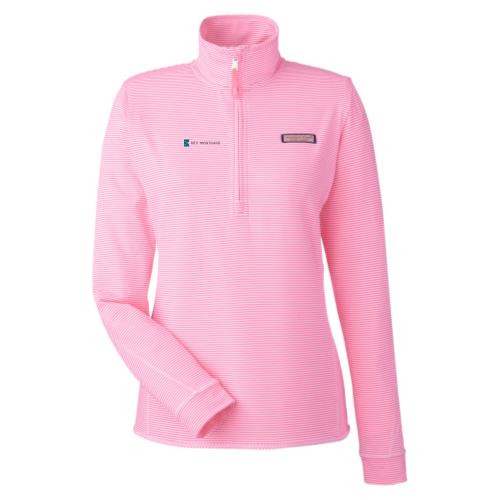 KeyMortage - vineyard vines Ladies' Microstripe Sankaty Half-Zip Pullover Light