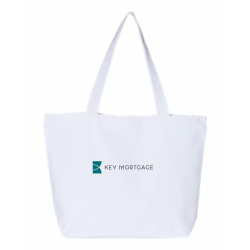 KeyMortage - 24.5L Canvas Zippered Tote Light