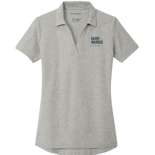 BairdWarnerTitleServices - Sustainable Port Authority Ladies C-FREE Cotton Blend Pique Polo Grey
