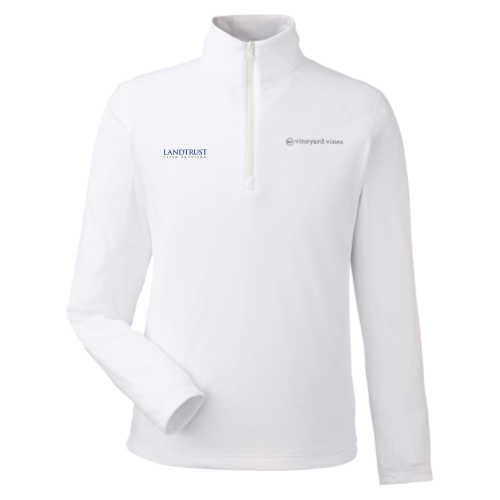 Landtrust - vineyard vines Men's Sankaty Quarter-Zip Pullover White