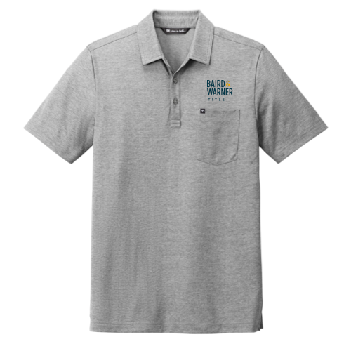 BairdWarnerTitleServices - TravisMathew Oceanside Heather Pocket Polo Grey
