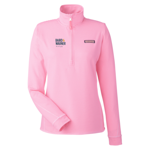 BairdWarnerTitleServices - vineyard vines Ladies' Microstripe Sankaty Half-Zip Pullover v2