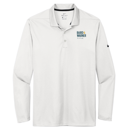 BairdWarnerTitleServices - Nike Dri-FIT Micro Pique 2.0 Long Sleeve Polo White