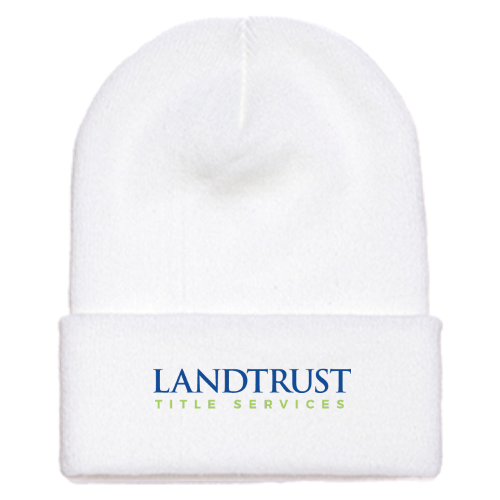 Landtrust - Adult Cuffed Knit Beanie White